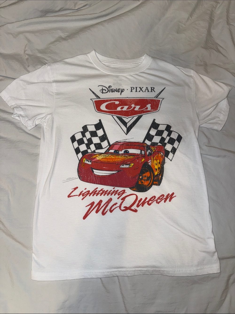 Disney White Lightning McQueen Graphic Tee